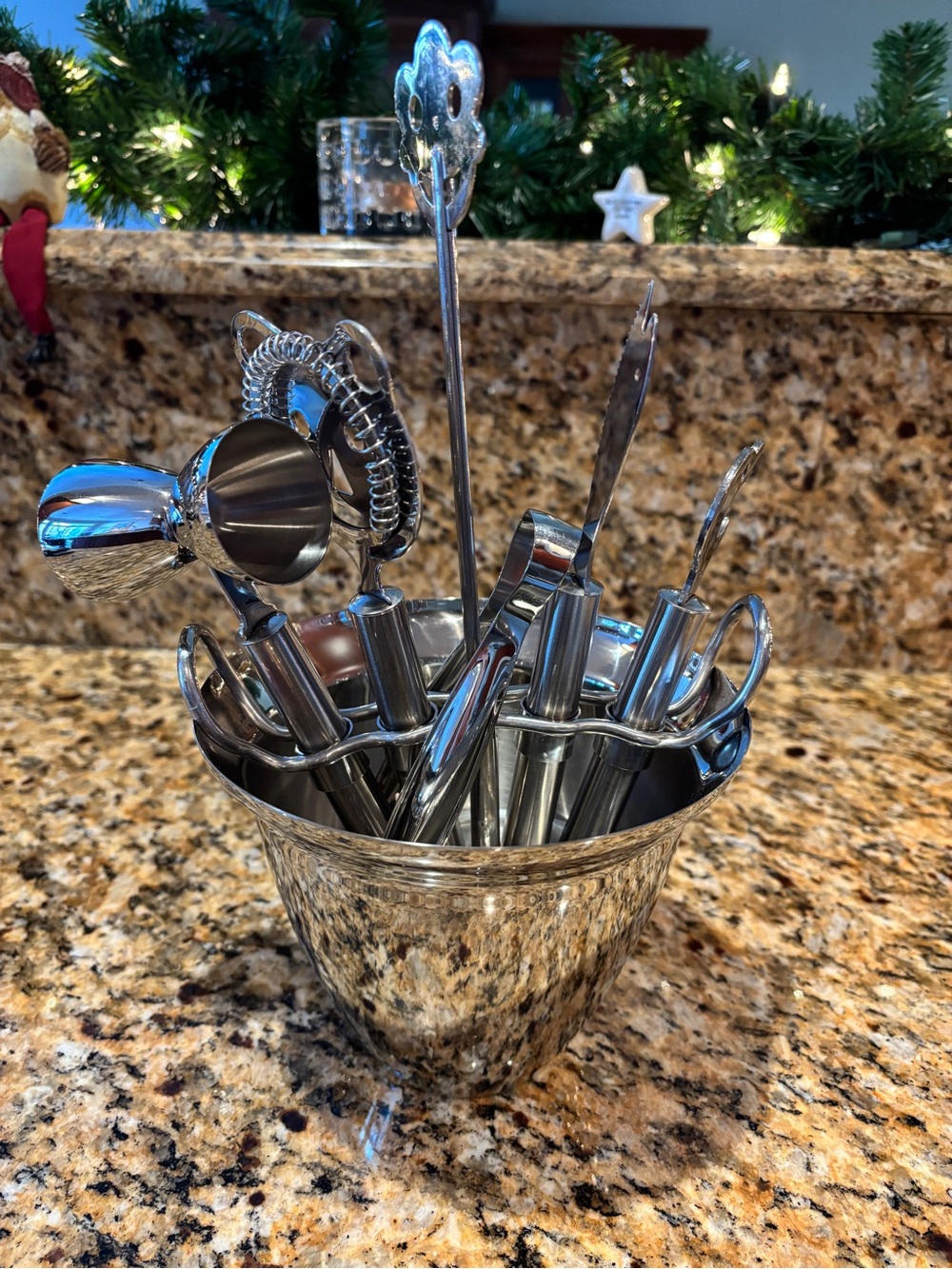WMF Cromargan "Faces" Stainless Steel Bar Tool Set - Complete